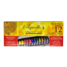 Watercolor Metal Box 12 Tube Set