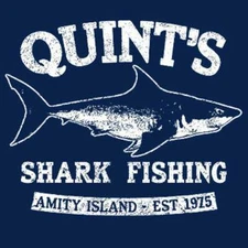 Brand New QUINTS SHARK FISHING TSHIRT Mens Womens Kids JAWS MOVIE SM-5XL 