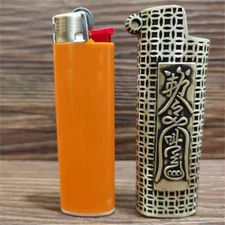 Copper Lighter Case Cover Fits Bic Lighter J3 J5 Retro Lighter Case Cover Gift