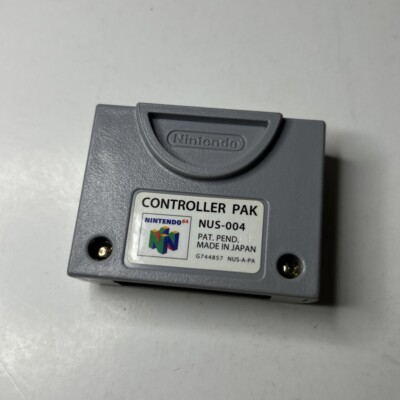 N64 Controller Pak NUS-004 OEM Official Nintendo 64 Memory Card - Tested CLEAN