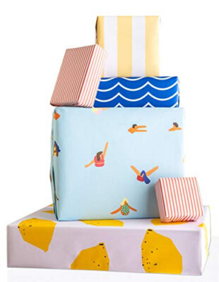 Doodle Factory Amalfi Verpackungspapier x6 Blatt 70 cm x 50 cm 100 % Recyclingpapier