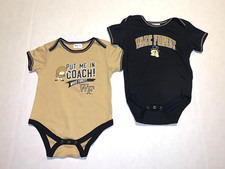 Two Piece Set Wake Forest University Baby Bodysuits New! 6-9 Months