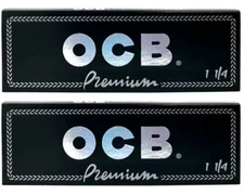 2x OCB 1 1/4  Rolling Papers Ultra Thin 50 Lvs *Authentic*USA SHIPPED*