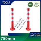 2Pcs PKW Absperrpfosten Parkbarriere Parkplatz Sperre Poller 750mm Sperrpfosten