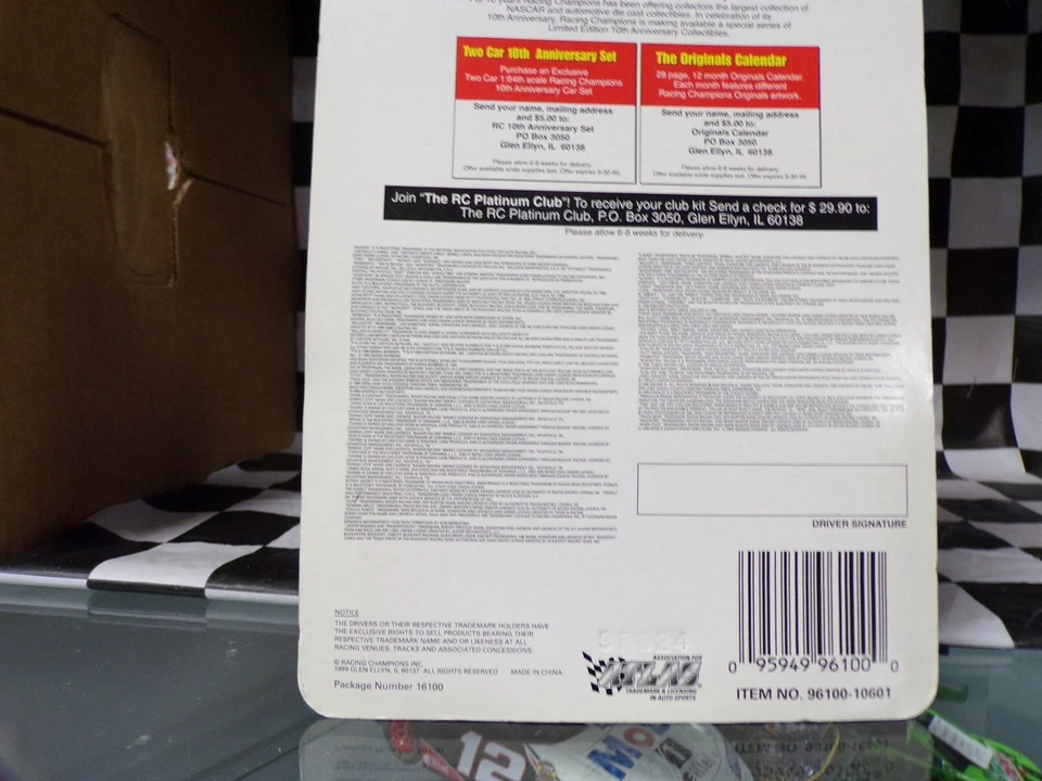 1999 Racing Champions #6 Mark Martin "Valvoline" 1/64 - Immagine 2 di 4