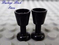 LEGO Minifig BLACK GOBLET Wine Water Goblet Drinking Glass - Kitchen NEW