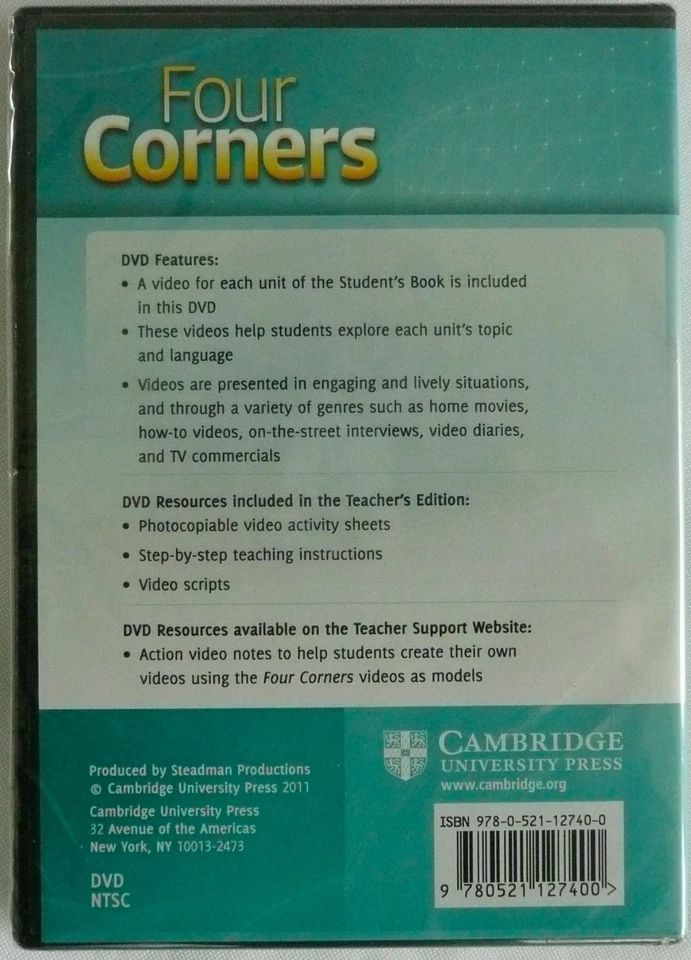 Cambridge Four Corners DVD 3 Jack C. Richards & David Bolke Teacher Edition NEW - Image 2 of 2