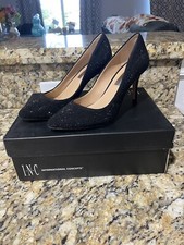 INC International Concepts Black Zita Sparkling Pumps