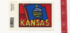 Vintage Vinyl decal Kansas State Flag Baxter Lane