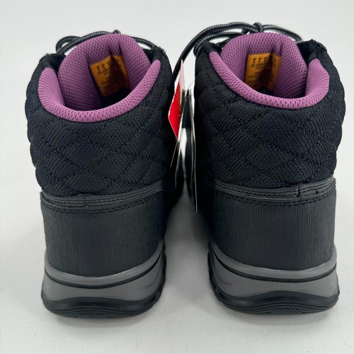 Skechers WOMENS Gray Black Leather Lace Up Waterproof Comp Toe Work Boots 8W NEW - 第 22/24 張圖片