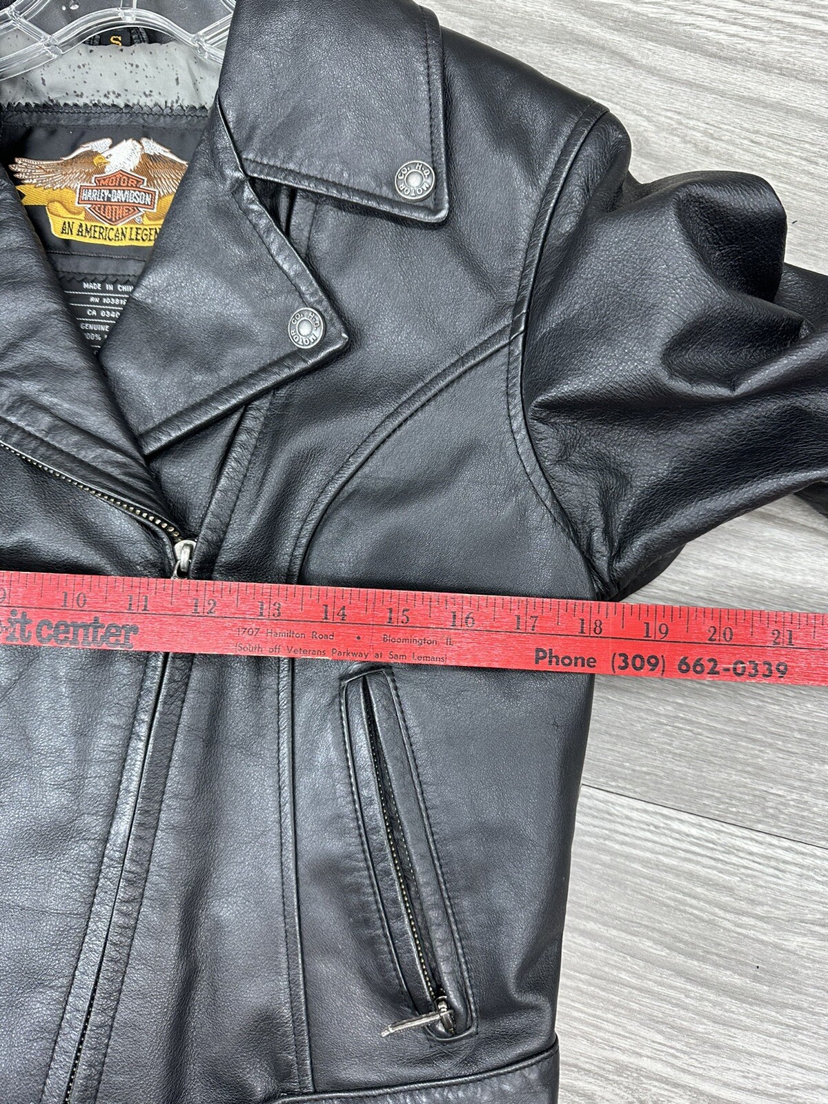 Harley Davidson Women’s  Black Leather Jacket Small Bar & Shield Rare XXtra cool image 7