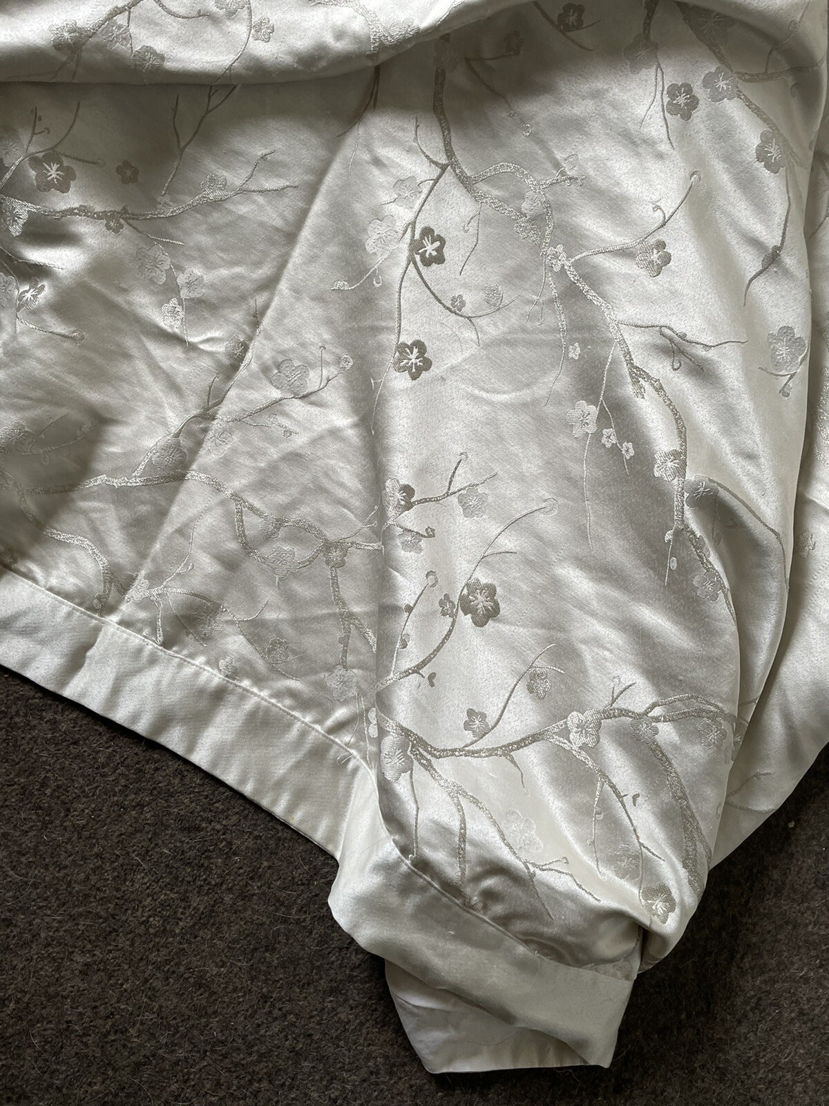 DEBENHAMS KING SIZE duvet Cover 2 Pillowcases Cream Silky Look Cotton