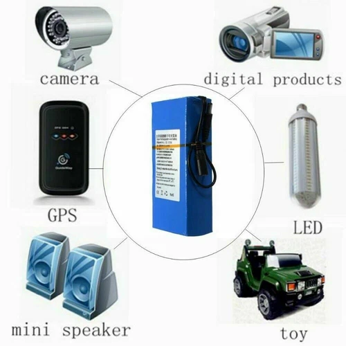 Batería portátil recargable de iones de litio de 12 V CC con interruptor de cargador - Imagen 9 de 28
