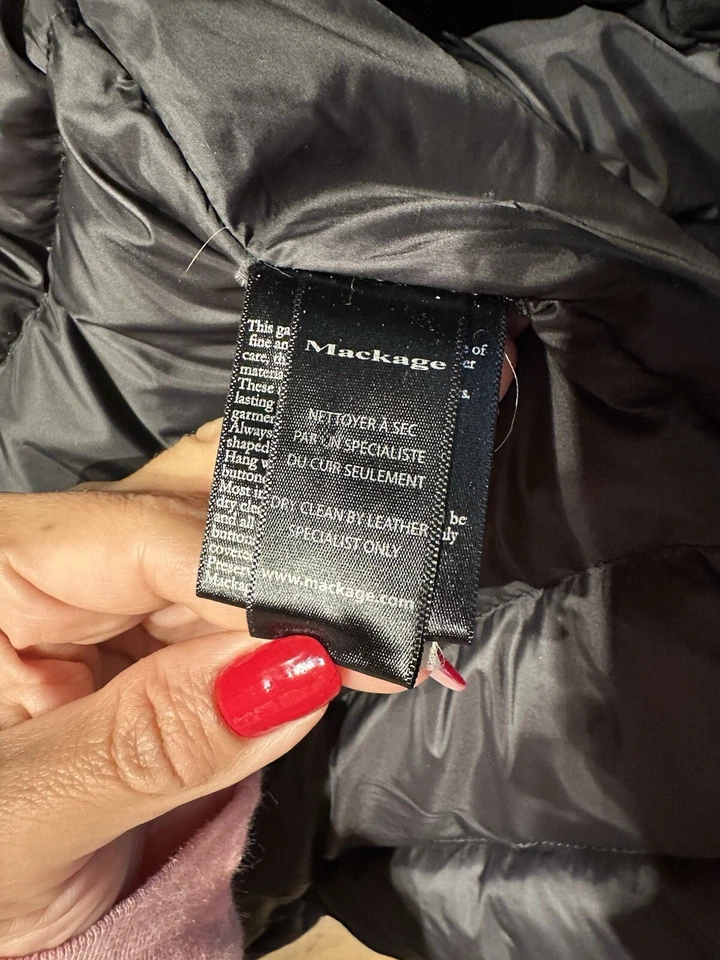 Parka con capucha negra Mackage Villa XXS para mujer Foto 4 de 4