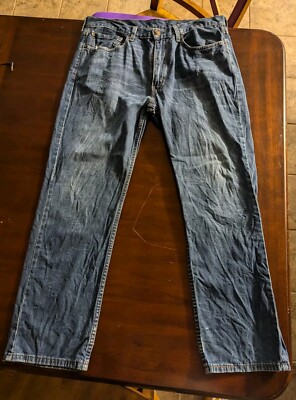 Levis Jeans Men 36x30 Blue 514 Regular Fit Straight Leg Medium Wash Tag 36x30