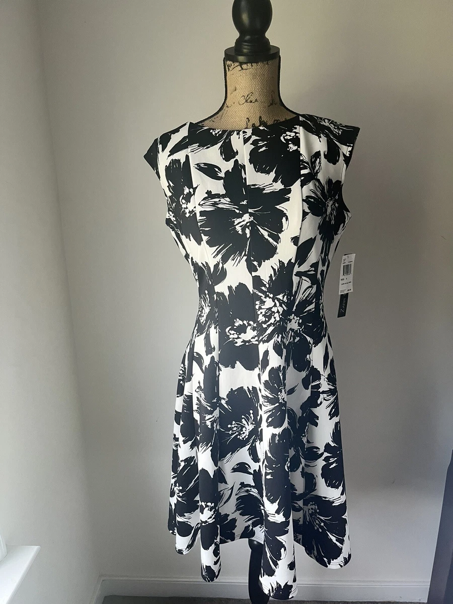 Black and white scuba cheap dress