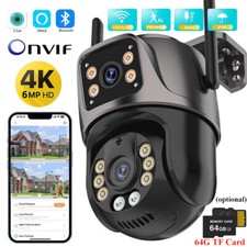 6/8MP Dual Lens IP Camera Wireless WIFI Outdoor CCTV PTZ Home Security IR Camera