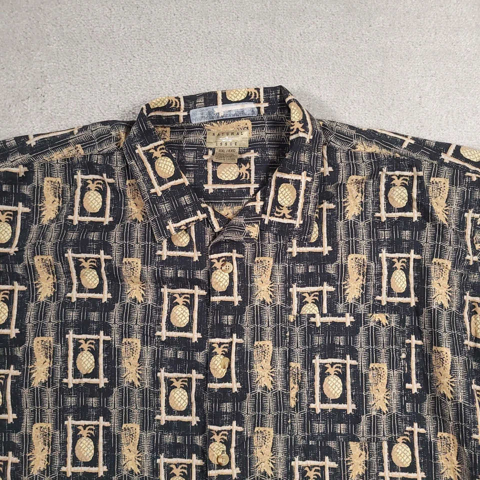 Natural Issue Hawaiian Shirt Mens 4XL Big Pineapple Print Island Aloha Cruise - Image 3 of 4