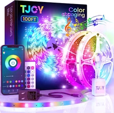 100Ft Bluetooth LED Strip Lights, Music Sync LED Lights Strip, RGB Color Changin