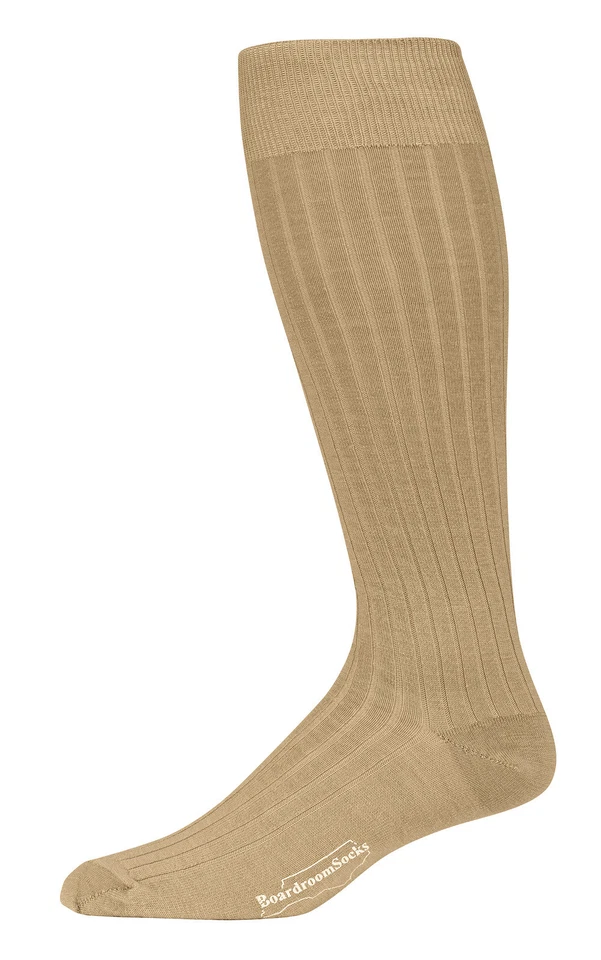 Calcetines de vestir para hombre sobre la pantorrilla, calcetines acanalados hasta la rodilla de lana merino Foto 4 de 4