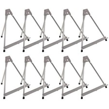 U.S. Art Supply 15" High Aluminum Tabletop Display Easel Pack of 10 - Colla...