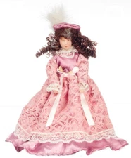 Dollhouse Miniature Poseable Victorian Mother Lady Porcelain Doll G7653
