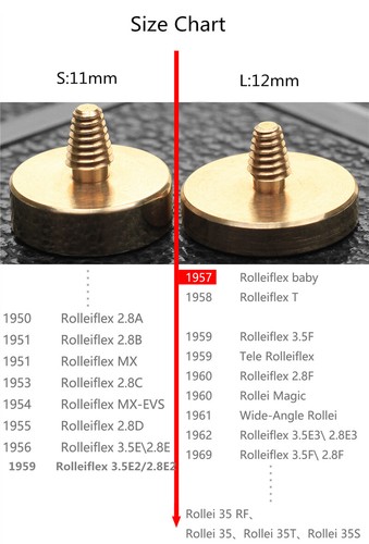 Rollei 35 Rolleiflex Camera Shutter Release Button Steel Brass Metal Keys New - Picture 5 of 14