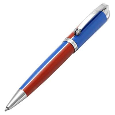 筆記具 Bonzo Xezo Visionary Red & Blue Enamel Twist-Action Ballpoint Pen