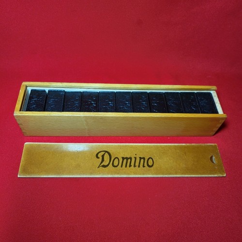 Vintage Set of 55 Dominoes Chinese 3 Monkey Pattern in Wooden Box - Picture 13 of 18