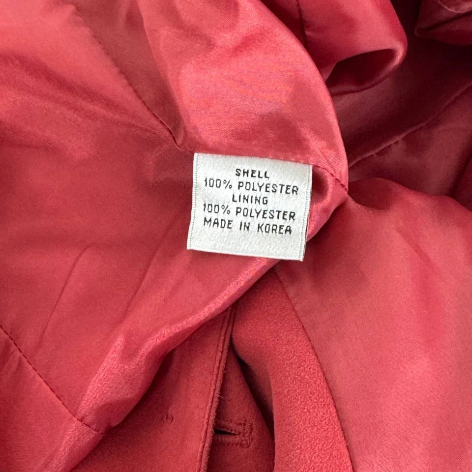 Talbots Coral Pink Velour Blazer Women's Size 8P Career Jacket Preppy Colorful - Image 4 of 4