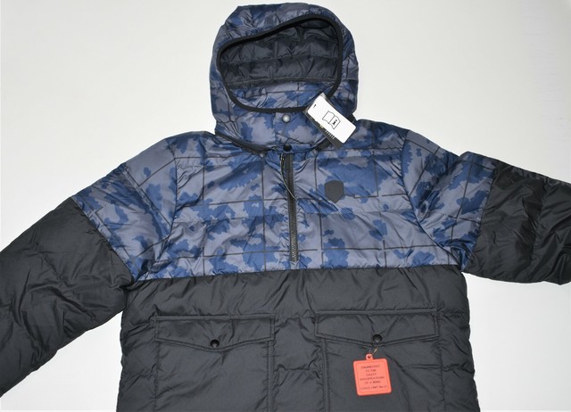 Nike Lebron James Strive For Greatness Puffer Jacket Sz M Black/Blue AT3904-790 | eBay