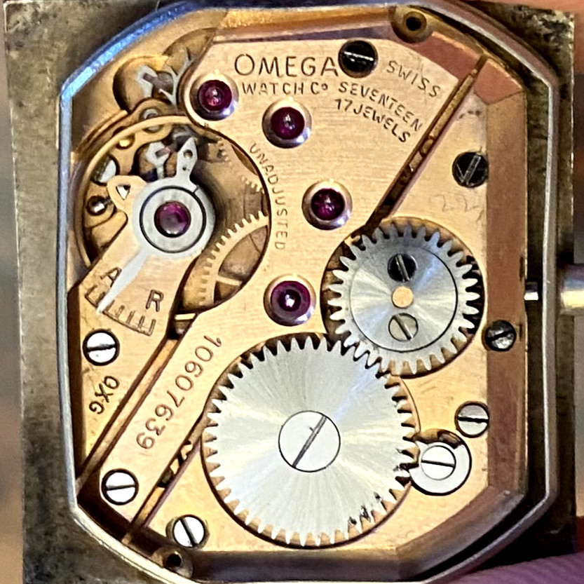 Vintage Omega Rectangular Small Seconds Wristwatc… - image 5