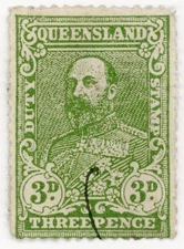 (I.B) Australia - Queensland Revenue : Stamp Duty 3d (1901)