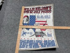 NEW Willie Nelson Bob Dylan concert poster 80/420 July 4th Picnic 2025 Austin TX