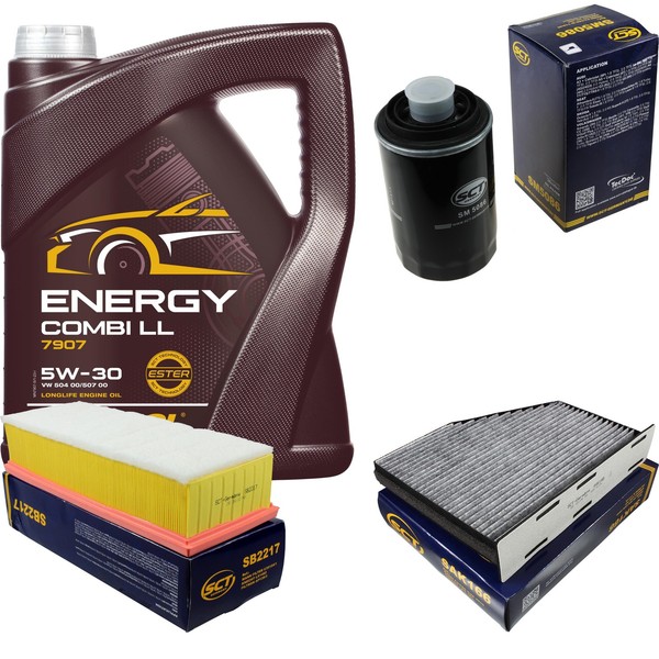 SCT Inspektionspaket 5L Mannol Energy 5W-30 FüR Audi A3 1.8 Tfsi 2.0 Q3 VW Golf-image