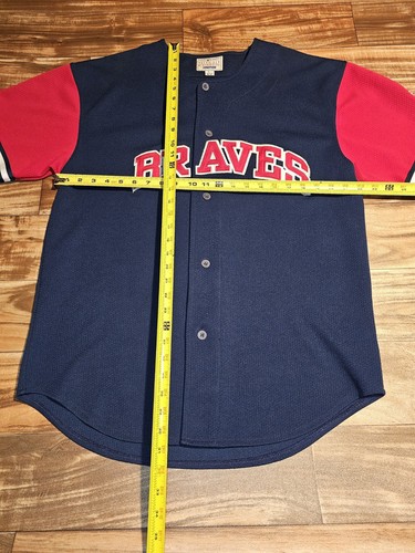 Vintage Atlanta Braves Chipper Jones #10 Stitched Baseball Jersey Size Large - Picture 9 of 9