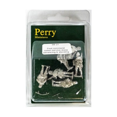 Perry Historical Minis   Foot Command Indian Service Dress Advancing a Pack New