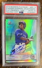 VLADIMIR GUERRERO JR 2016 Bowman Platinum Presence Green /99 PSA 10 PSA/DNA