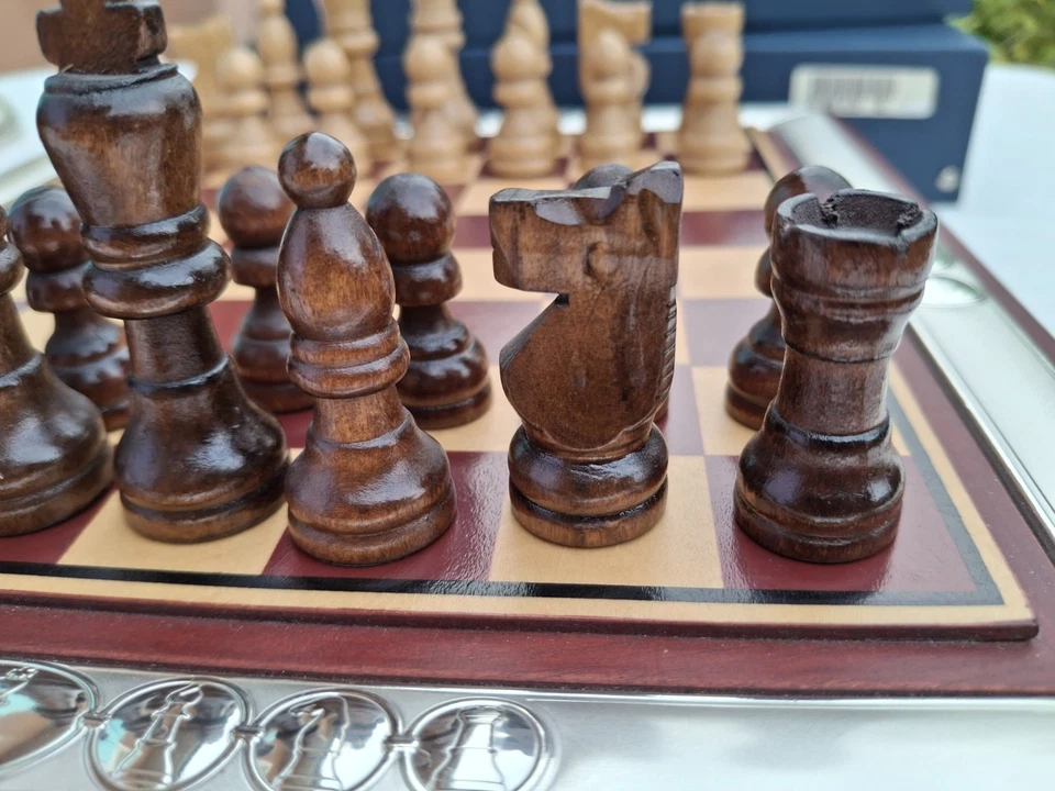 Scacchiera Vintage Anni 90 ,Scacchi in Legno - Immagine 2 di 4