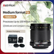 AstrHori 75mm F4 Medium Portrait Lens Manual Focus for Fujifilm GFX-Mount Camera
