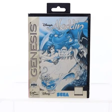 SEGA GENESIS GAME ALADDIN - GAME - CASE - INSTRUCTION MANUAL READ