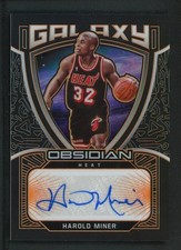 2020-21 HAROLD MINER 40/50 AUTO PANINI OBSIDIAN GALAXY AUTOGRAPHS
