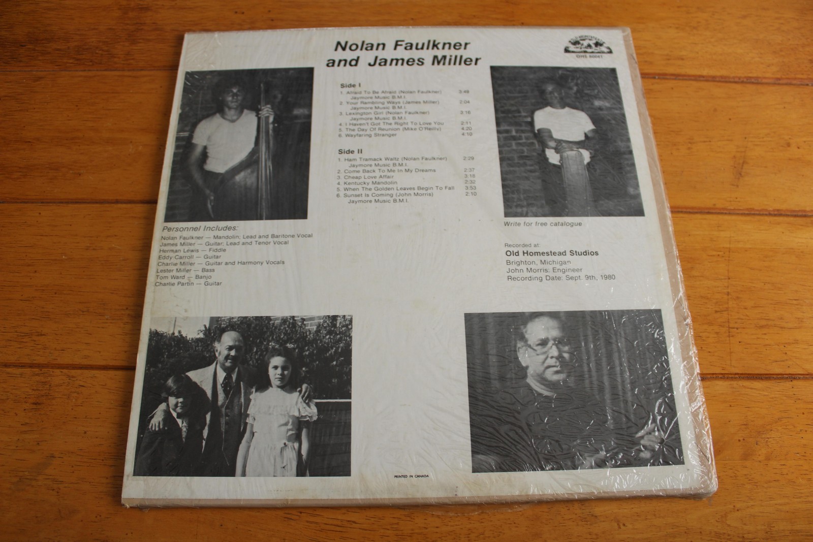 Nolan Faulkner and James Miller Old Homestead Bluegrass LP Vinyl Private Press