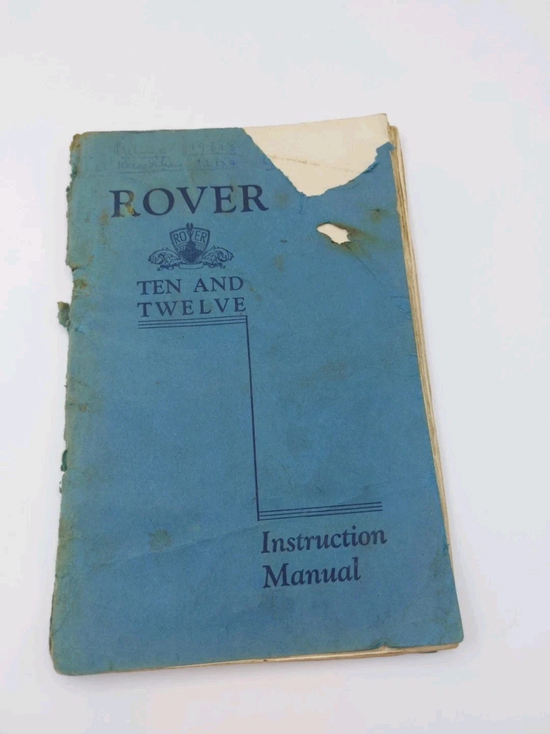 Rover Ten And Twelve Instruction Manual 1945 Acceptable Condition