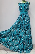 Abito Da Cerimonia Oltre Lungo,turchese Verde Mare,tg.M,nuovo Con Etichetta 