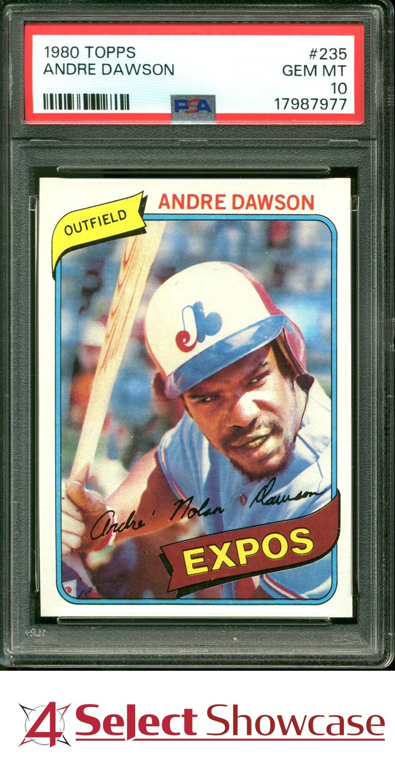 1980 TOPPS #235 ANDRE DAWSON EXPOS HOF PSA 10