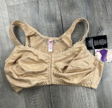 Comfort Choice Posture Support Bra Size 50D BEIGE NWT Front Close