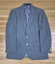 VTG Wool Blazer Farah Sport Coat Mens 42R Mod Ivy League Gold Buttons 70s 80s