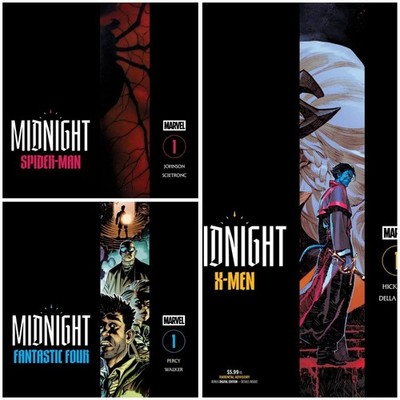 Set Of 3 Marvel Midnight #1 PRESALE 10/7 X-Men,Spider-Man,Fantastic Four