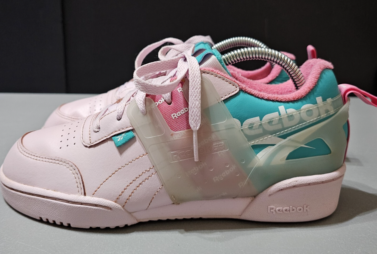 Reebok Classic Workout Plus ATI Shoes Junior Girl's Pink/Teal Size  EH0103